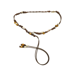 波西米亚编织细腰带女复古新中式民族风小众串珠腰间绳配裙子装饰