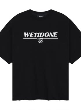WE11DONE26夏季男女同款经典Logo毛边T恤休闲时尚潮流百搭