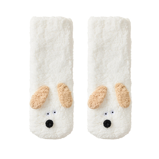 巨厚地板袜女款秋冬加绒加厚保暖可爱卡通居家睡眠袜追剧神器袜子