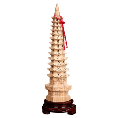 桃木文昌塔十三层九层木质摆件