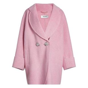 FIVE PLUS羊驼毛双面呢大衣女轻奢优雅茧型羊毛呢子秋冬毛呢外套