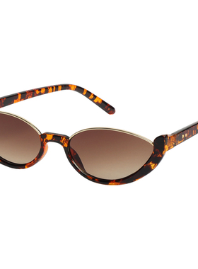 VNTG框架眼镜时髦半圆弧猫眼型都市丽人御姐ins风玳瑁色uv400墨镜