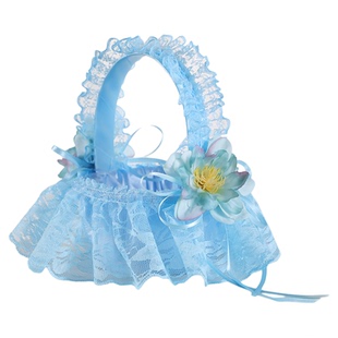 ins风可爱小花篮婚礼花童撒花瓣手提篮子居家收纳拍照道具