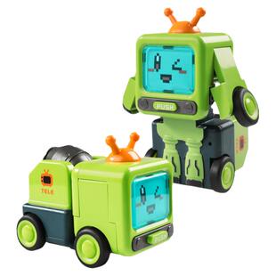 儿童变形汽车工程车玩具男孩5挖掘机惯性碰撞击翻斗吊车2宝宝3岁4