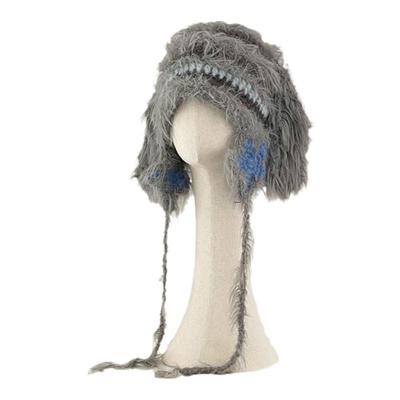 边伯贤同款毛绒狗狗针织帽子女冬