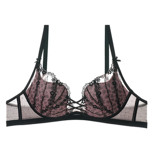 梧桐本色小胸聚拢性感文胸贝壳杯中厚美胸双排扣内衣漪汐WN85215