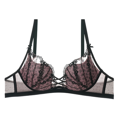 梧桐本色小胸聚拢性感文胸贝壳杯中厚美胸双排扣内衣漪汐WN85215