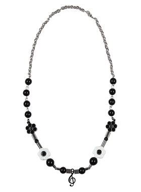 国潮正版同款暗黑风蝴蝶珍珠项链