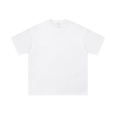 400g重磅纯棉短袖t恤男白色宽松