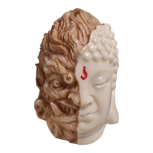 原色猛犸象牙彩绘雕刻一念之间背云挂件星月金刚菩提手串DIY配件