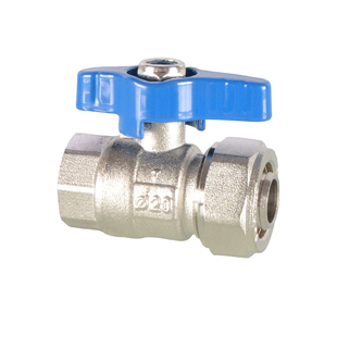 铝塑管球阀黄铜电镀燃气地暖管1216/1620内丝外丝卡套式阀门开关