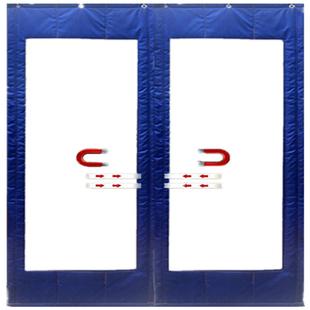 冬季保温磁铁自吸棉门帘加厚家用保暖隔音档风透明空调磁性棉门帘
