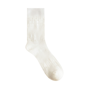 Himade socks夏季网眼透气中筒袜子女生堆堆长袜韩系百搭通勤棉袜