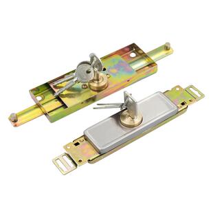 卷闸门锁中间开通用型十字老式底开卷帘门锁连杆商铺卷门门锁配件