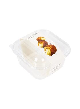 流心泡芙盒子100套小蛋糕塑料