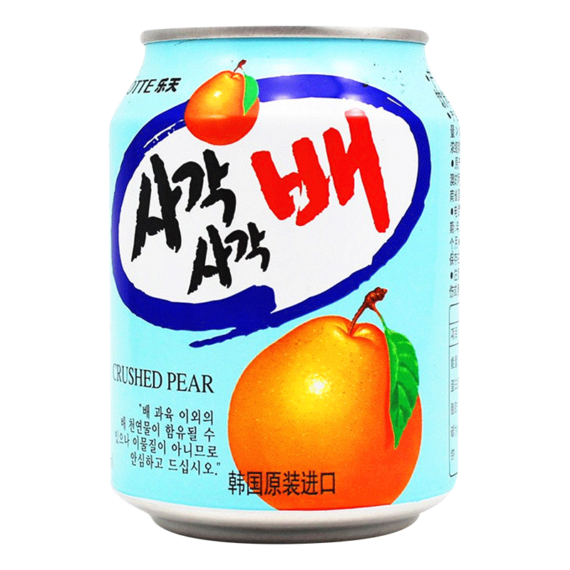 韩国进口网红果肉饮料乐天芒果汁海太葡萄汁238ml*12罐混合口味