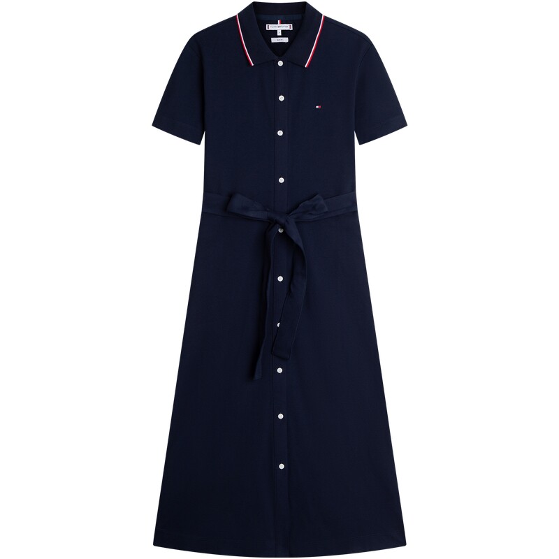 Tommy女装珠地网眼收腰POLO裙