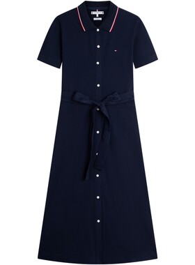 Tommy女装珠地网眼收腰POLO裙