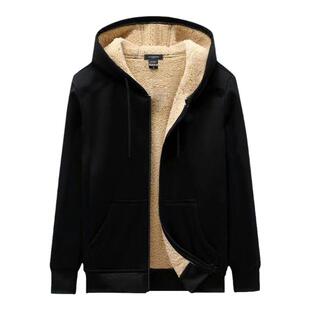 男人干活穿的加绒卫衣男耐磨耐脏上班工地工作上衣服开衫加厚外套