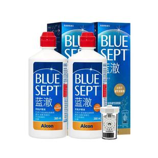 爱尔康蓝澈双氧水硬性角膜接触镜OK镜多功能护理液360ml*2中和杯