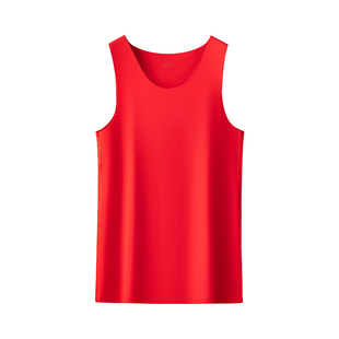 CarreKenbt本命年情侣背心男士内衣莫代尔内搭无痕打底红色背心女