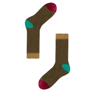 AR美利奴羊毛毛圈中筒袜秋冬保暖新年红色圣诞袜男女Merino袜子