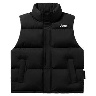 Jeep吉普棉服马甲男冬季立领宽松保暖面包服日系潮牌休闲棉衣外套
