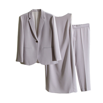 三醋酸一年四节可穿职业西装套装