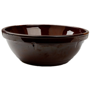 红釉老式盆家用厨房大盆和面盆带盖陶瓷活面和面瓷盆瓷厨房瓦盆陶