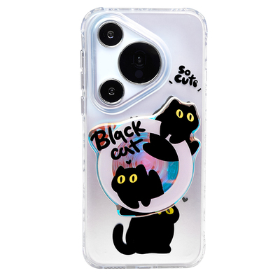 GGSHARE金属银调皮猫磁吸手机壳