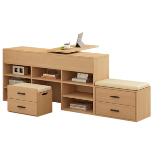 卧室半包围床边柜长条夹缝柜现代简约床头柜多功能收纳储物柜C14