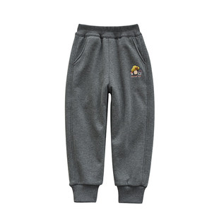 A类 儿童双层加绒卫裤女童一体绒棉内衬收口保暖运动裤中小童冬款