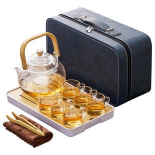 篱缘居茶具户外出便携包明火烧水壶套装玻璃旅行小套装卡式炉煮茶