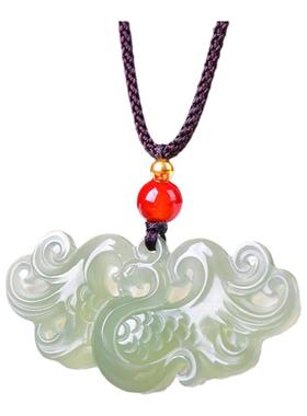 新款和田玉凤凰玉吊坠真品玉石女士玉凤凰挂件镂空玉佩青海料玉坠