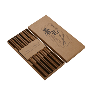 木筷子家用无蜡2026新款高档鸡翅木防滑木质快筷子油炸耐高温