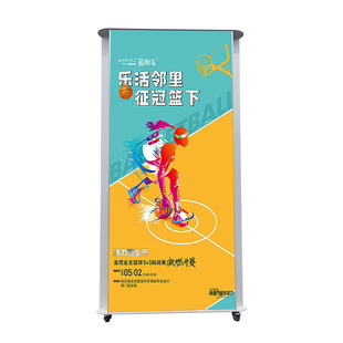 软膜灯箱广告牌卡布发光户外三面落地移动防风立式三面充电展示牌