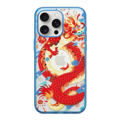Otterbox Lumen龙年年限定款图案系列适用于苹果iPhone15Pro MaxPlus防摔硅胶MagSafe无线磁吸透明保护壳套