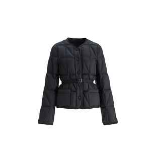 OBEG欧碧倩火山岩双面穿鹅绒羽绒服女冬收腰短款保暖外套10484072