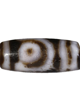 圣饰奇缘天然真品西藏庙供院供老矿玛瑙灰皮老料二眼天珠超顶项链