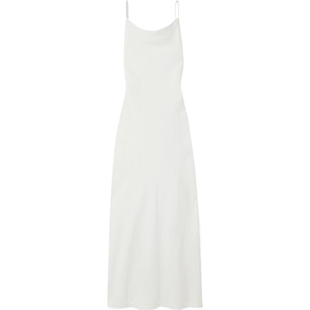 【折扣】Faithfull The Brand 秋冬女白色露背中长连衣裙