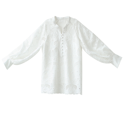 江南范新中式改良汉服上衣2025早春轻国风白色立领通勤气质衬衫