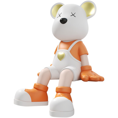 原创轻奢坐姿暴力熊落地摆件