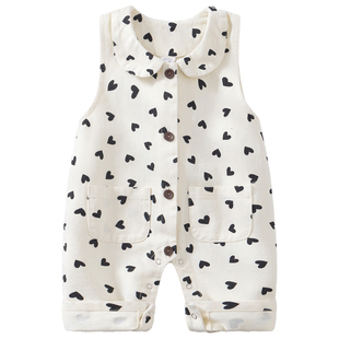 婴儿背心式背带裤春装一岁两岁女宝宝可爱暗扣连体裤儿童春秋裤子