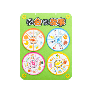 【布好玩_我会讲故事】幼儿园语言区中大班儿童看图造句趣味转盘