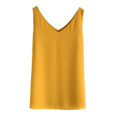 雪纺压花宽松显瘦吊带背心