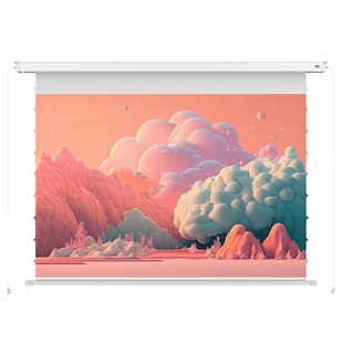 艾瑞尔拉线电动幕布嵌入式语音遥控升降爱普生极米当贝家用高清4K投影仪幕布自动升降100/120/150寸投影幕布