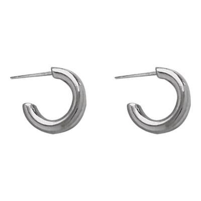 冷淡风女款银色系耳圈耳扣耳环