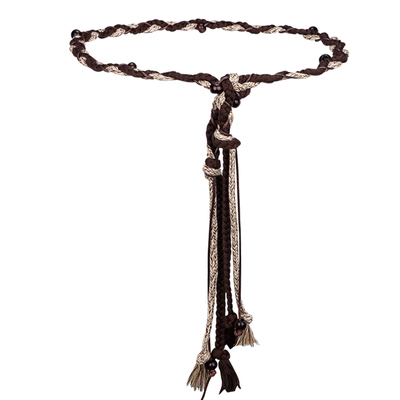 编织腰绳波西米亚腰带女复古皮带