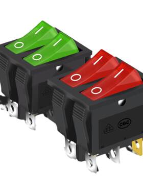双联船型kcd3带灯电源开关