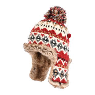 卡蒙帽子女冬加厚保暖雷锋帽东北滑雪针织帽防风防寒护耳帽毛线帽